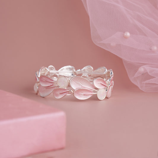 Leaf-Shaped Meenakari Bracelet for Women