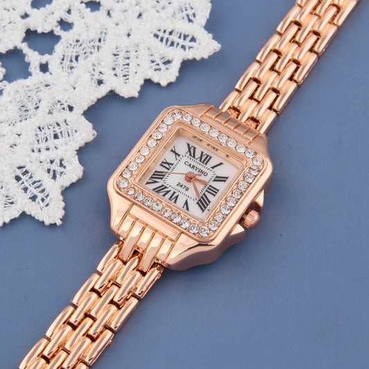 Elegant square dial analog watch for women – timeless style.