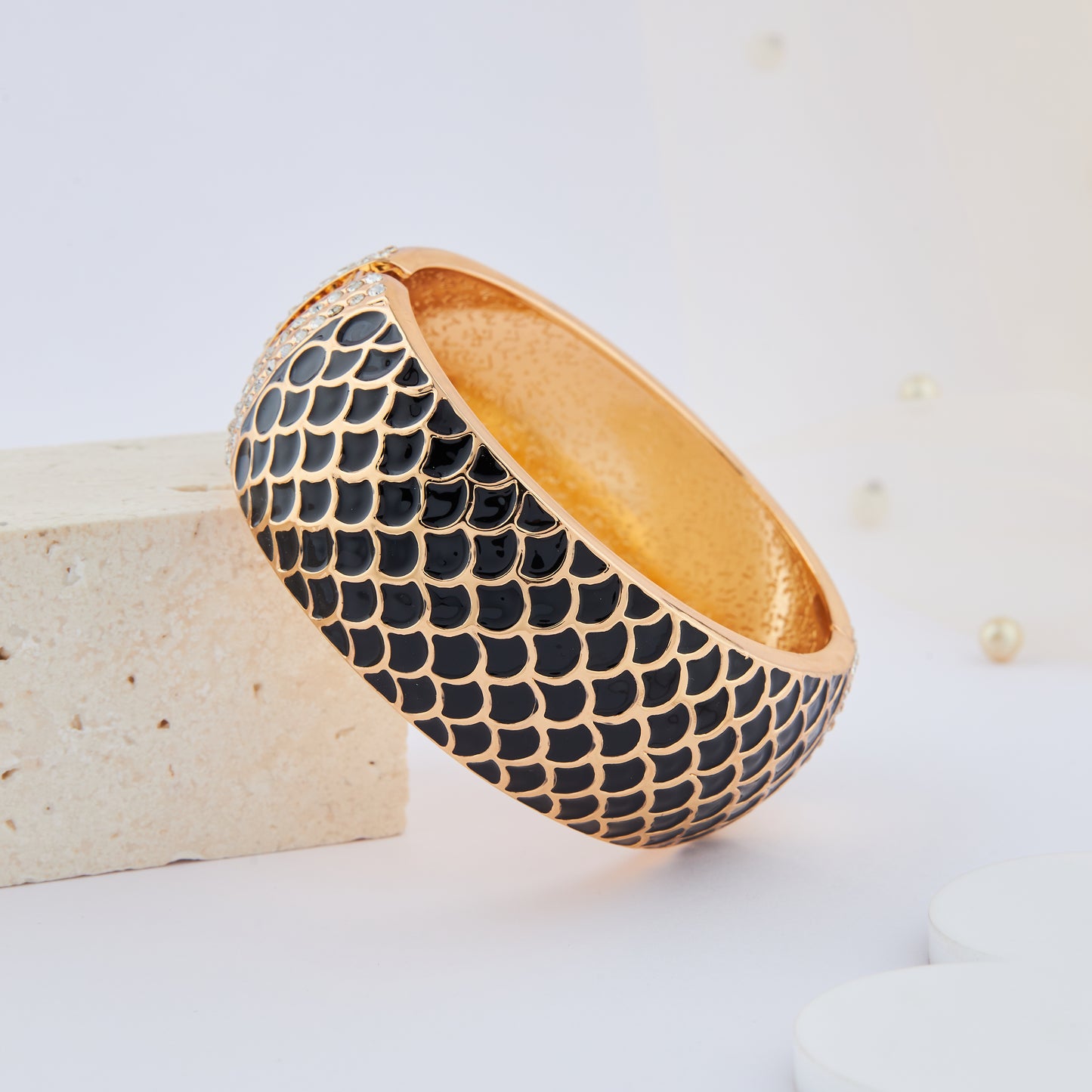 Midnight Luxe Gold & Black Bracelet