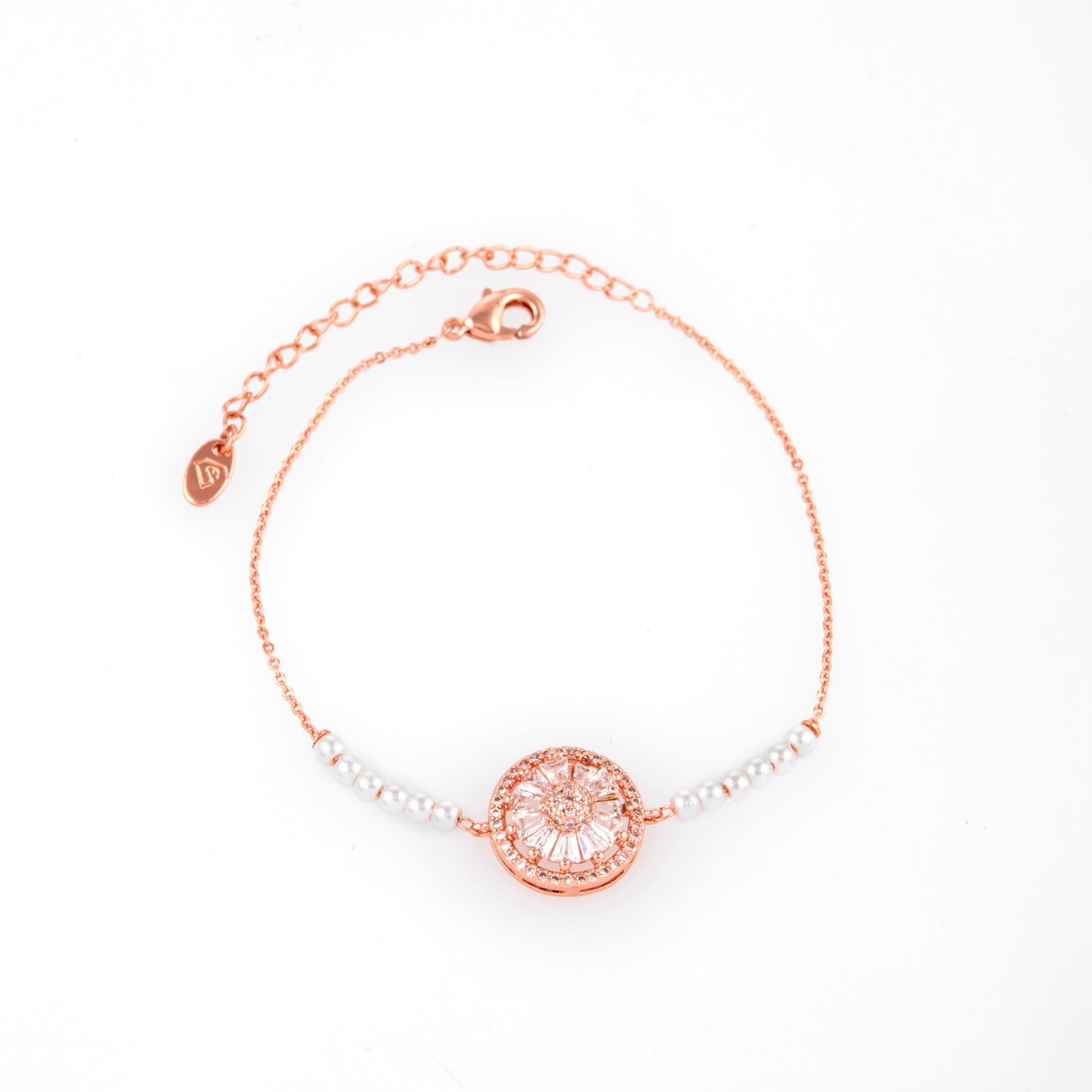 Pearl Charm Rose Gold Bracelet