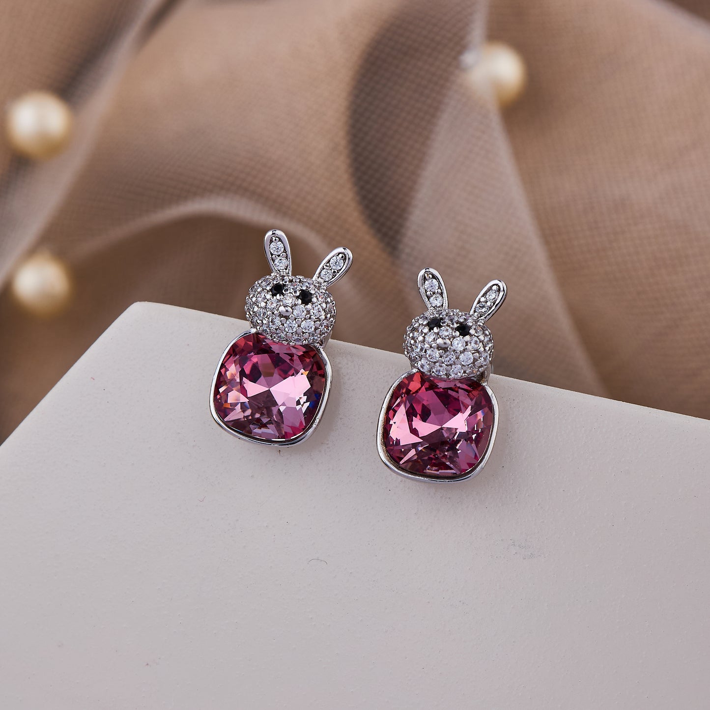 Adorable bunny-themed earrings