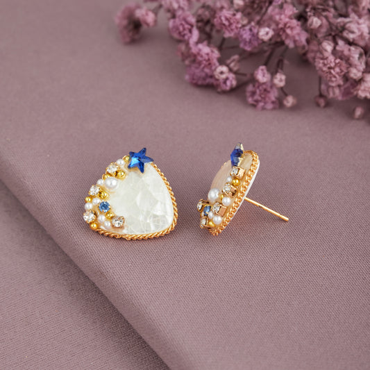 Floral Gemstone Earrings Elegant & Stylish Accessories