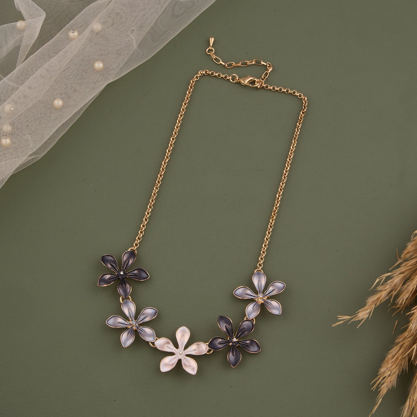Floral Necklace Nature-Inspired Jewelry