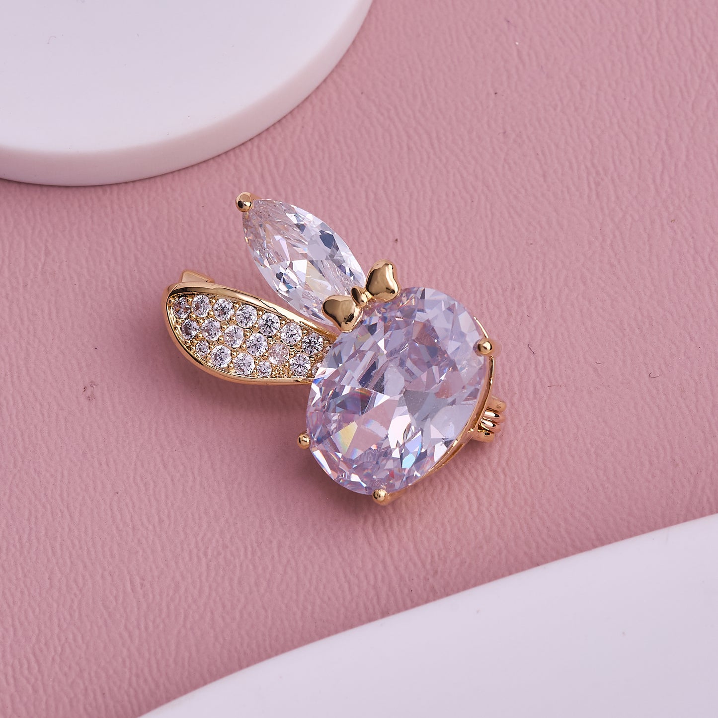 Crystal Bunny Brooch
