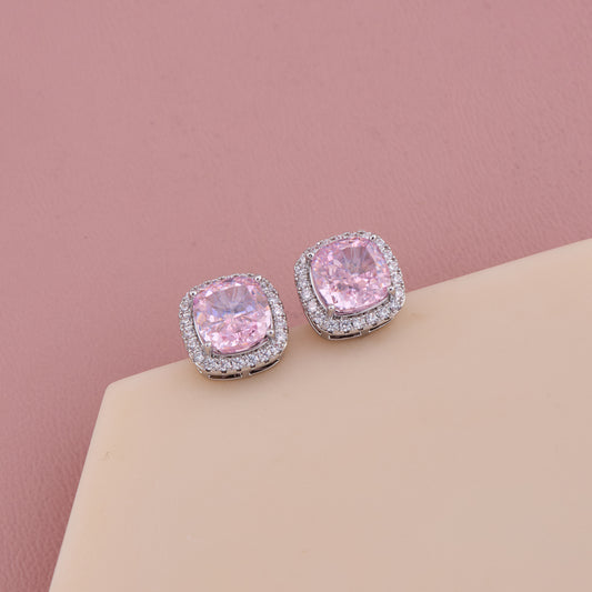 Sparkling Pink Studs Classy & Cute