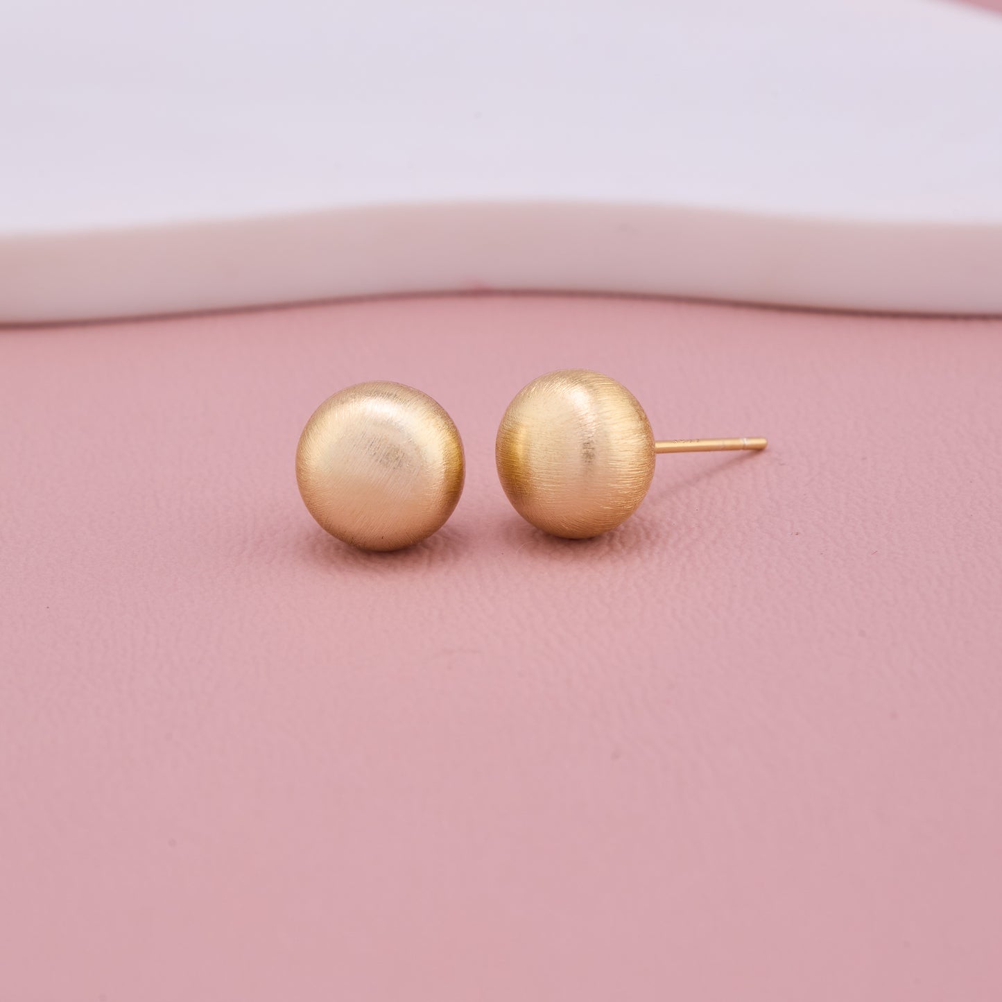 Matte Gold Stud Earrings