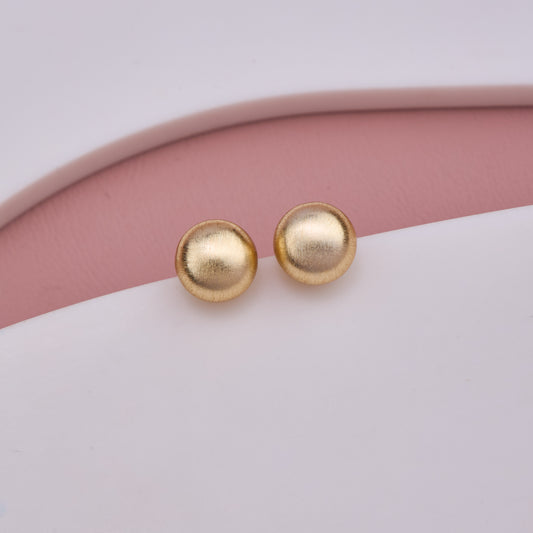 Matte Gold Stud Earrings
