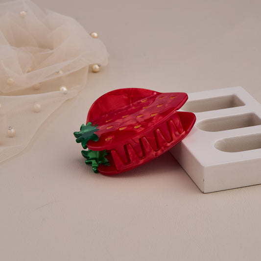 Mini Strawberry Hair Claw Clip