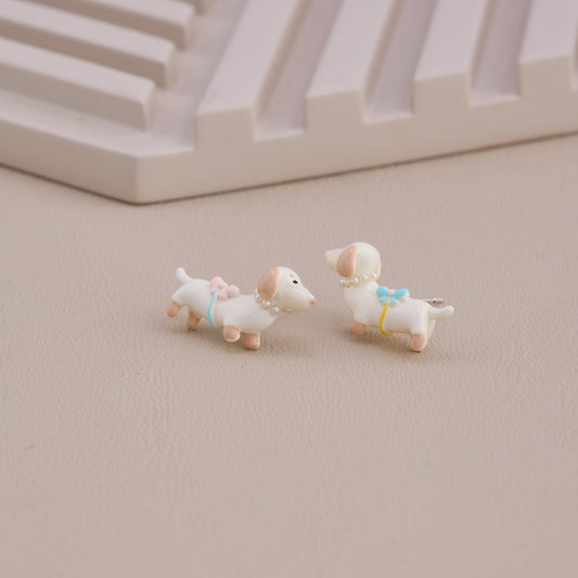 Dachshund Dog Stud Earrings