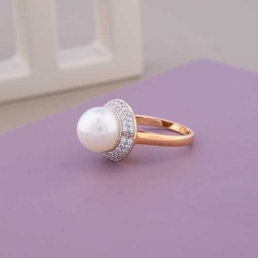 Rose Gold Chain Accent Ring