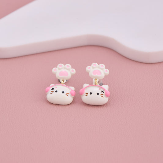 Cute Cat Paw Stud Earrings