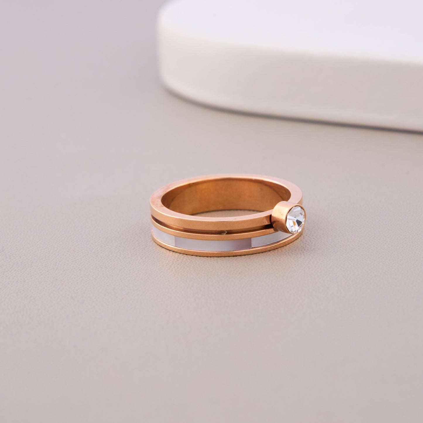 Rose Gold & Silver Accent Ring
