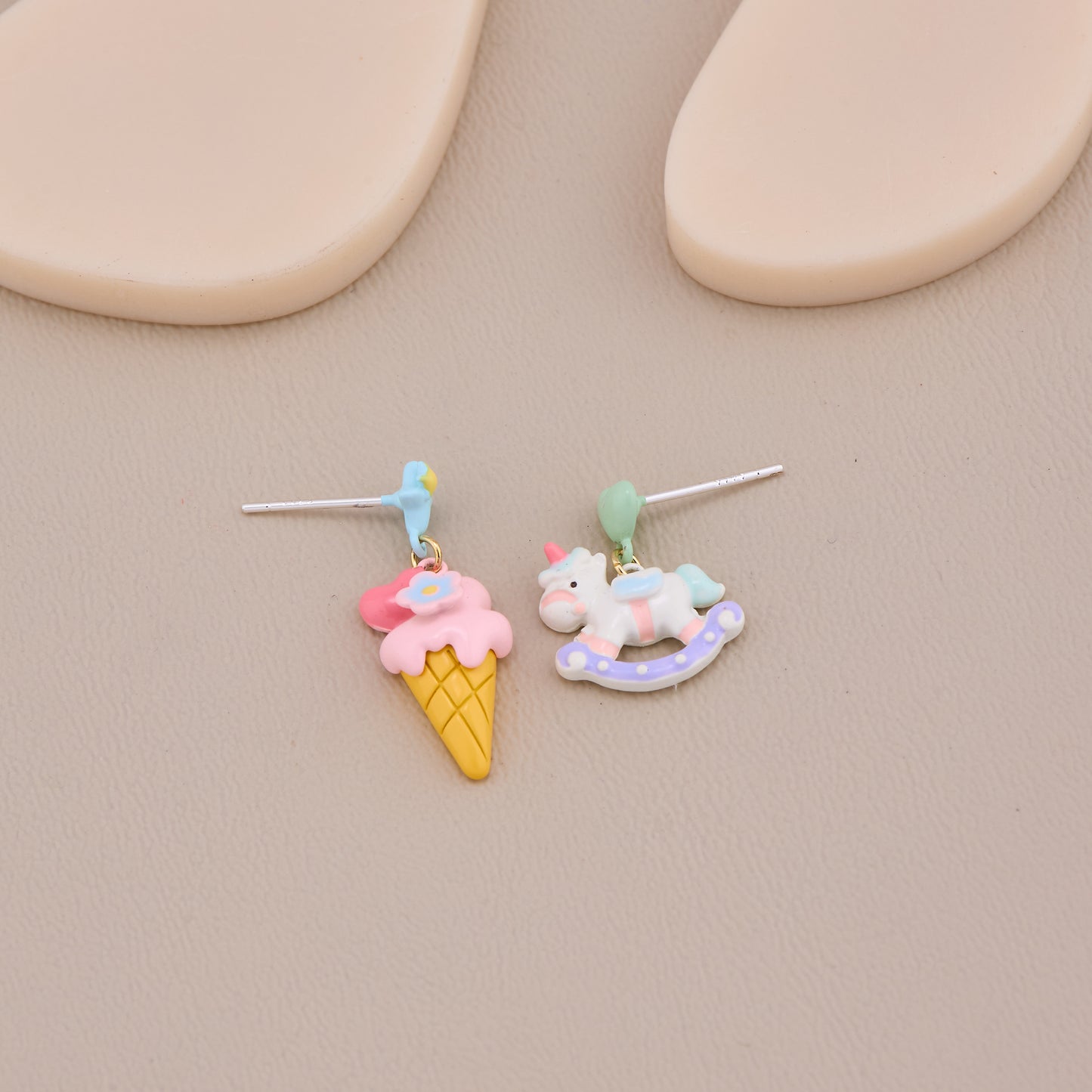 Ice Cream & Unicorn Mismatch Earrings