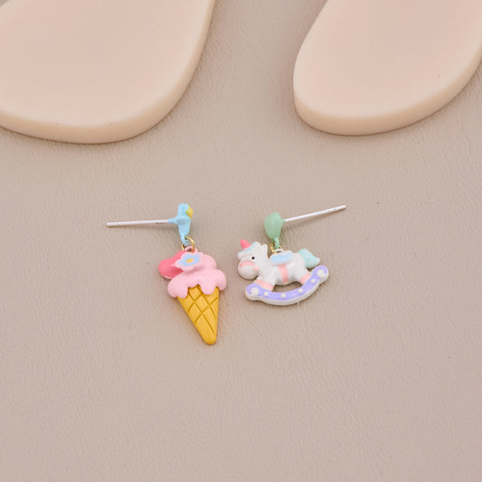 Ice Cream & Unicorn Mismatch Earrings