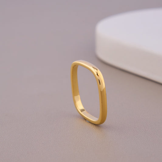 Minimalist Square Gold Ring