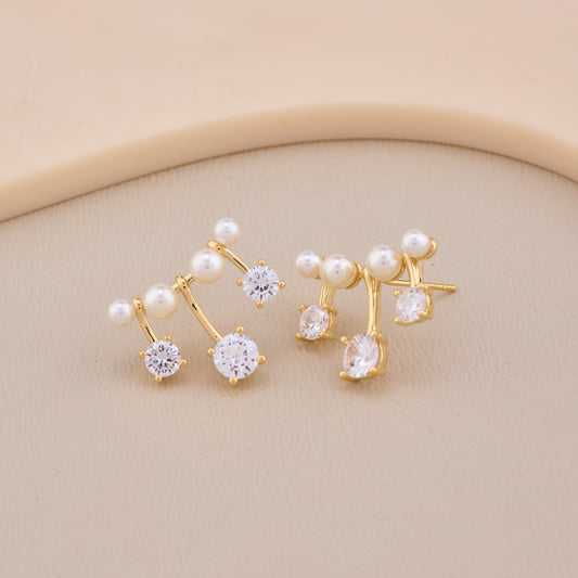 Golden Pearl Glow Earrings