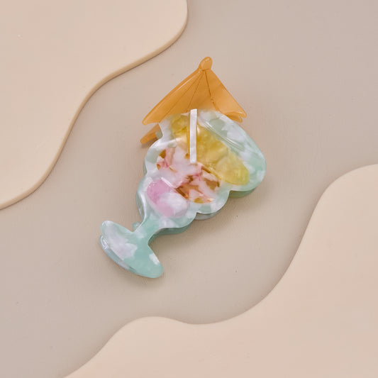 Tropical Drink Hair Claw Clip