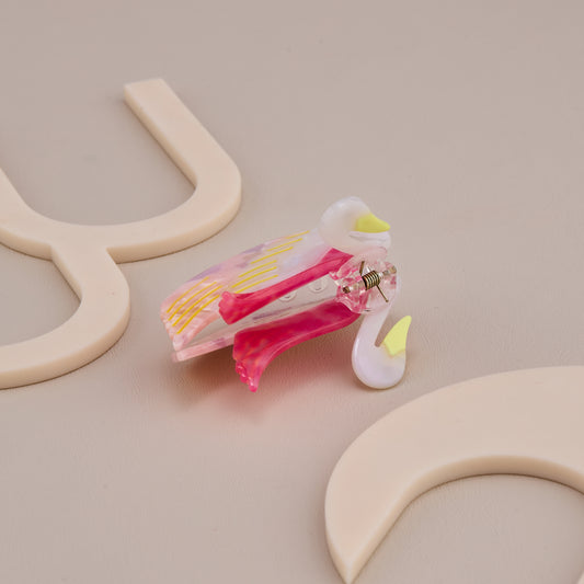 Swan Design Hair Claw Clip