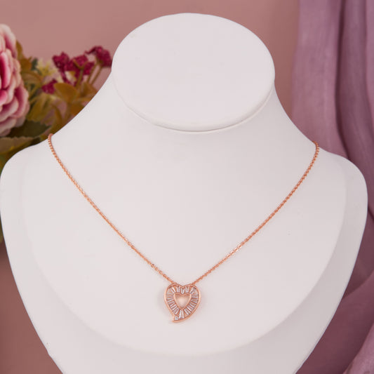 Timeless Heart & Floral Pendant Necklace