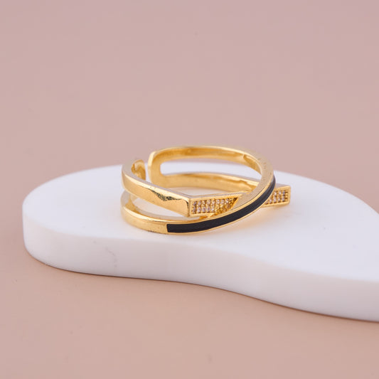 Golden Crossover Ring