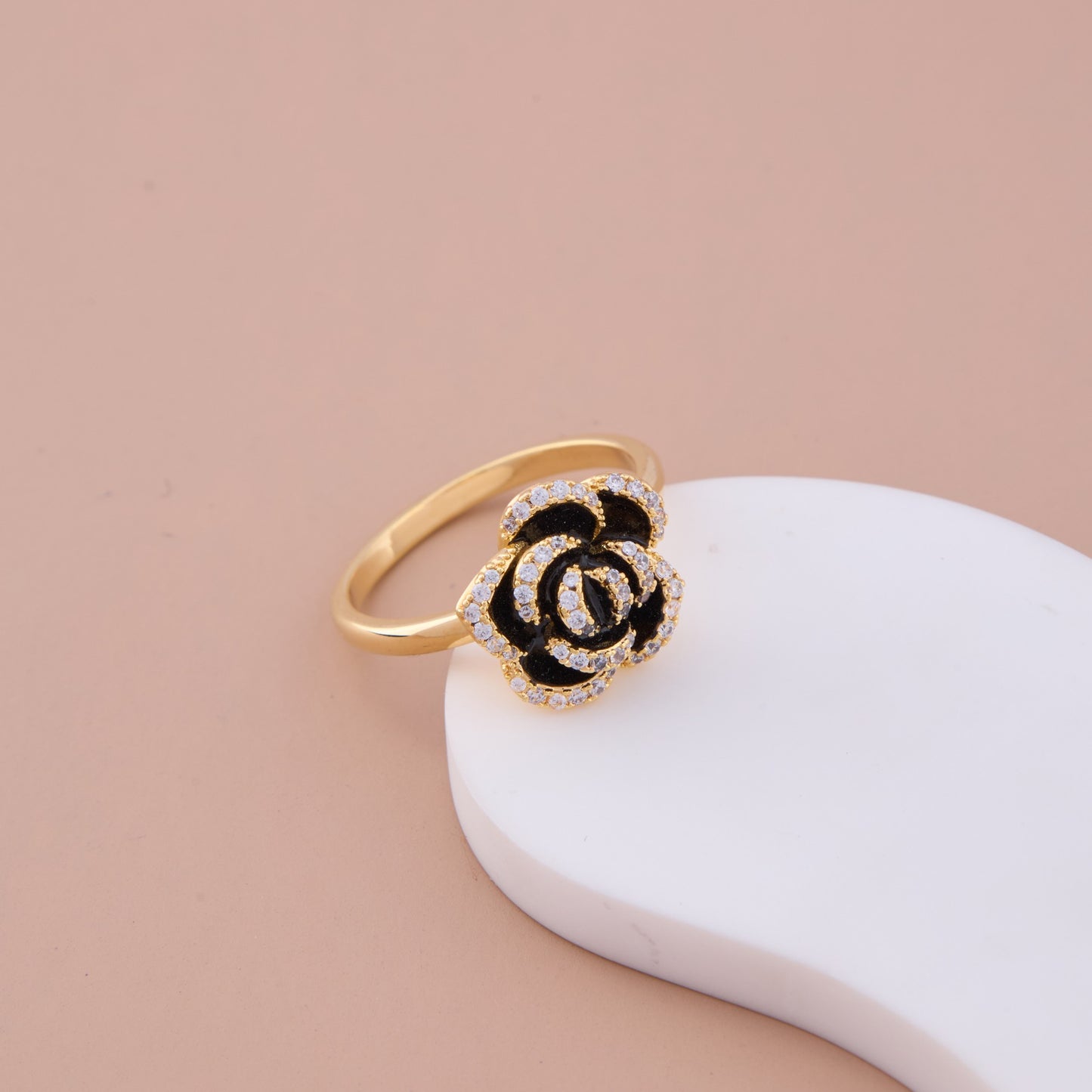 Crystal Rose Bloom Ring