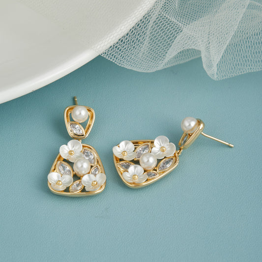 Floral Diamond Elegance Earrings