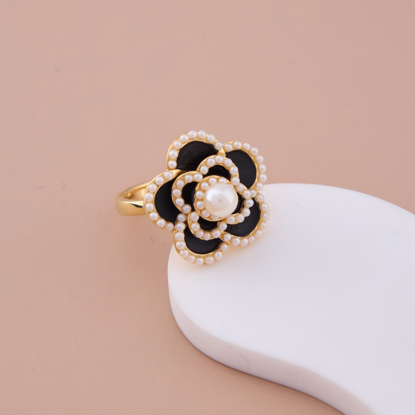 Pearl Blossom Statement Ring