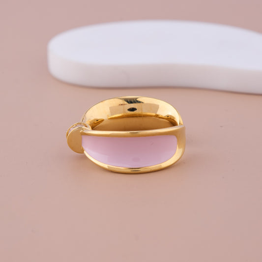 Pink Bow Enamel Ring