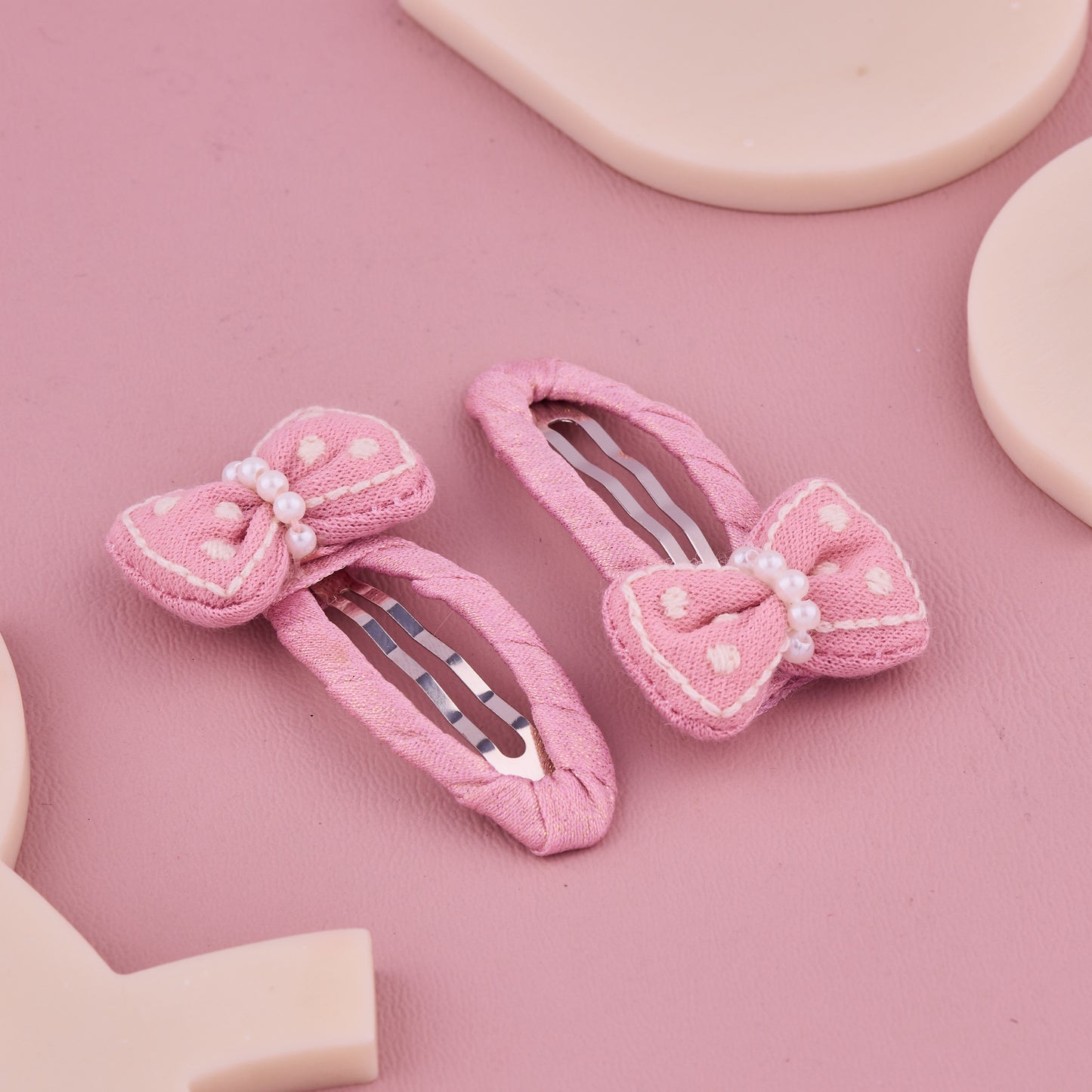 Elegant Pink Bow Handmade Hair Pin