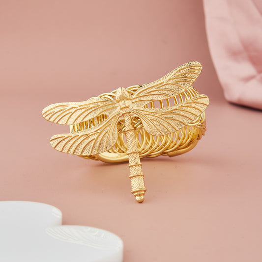 Golden Drift Dragonfly Bracelet