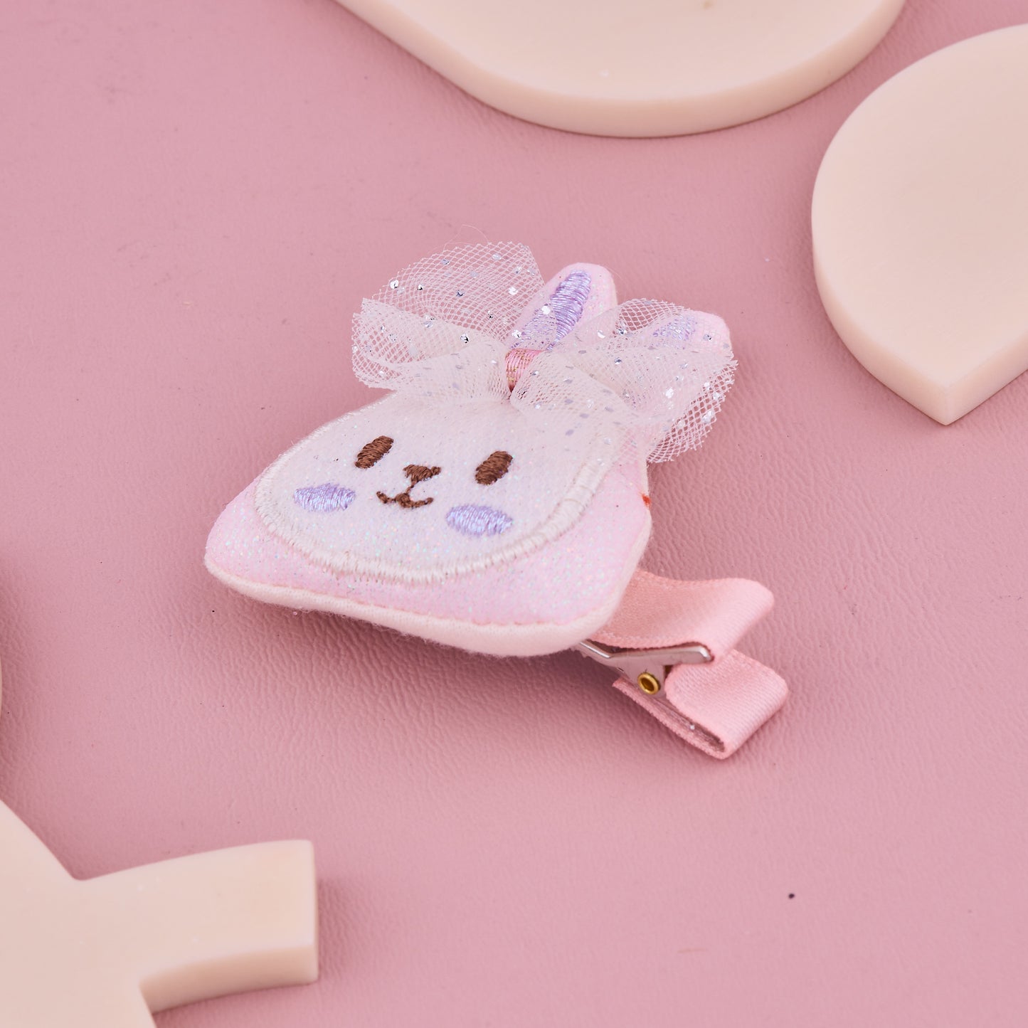 Glitter Bunny Hair Clip