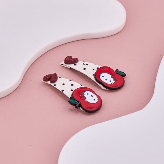 Cute Red Apple Hair Clips
