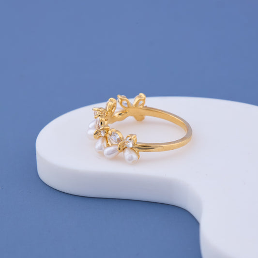 Elegant Solitaire Butterfly Ring