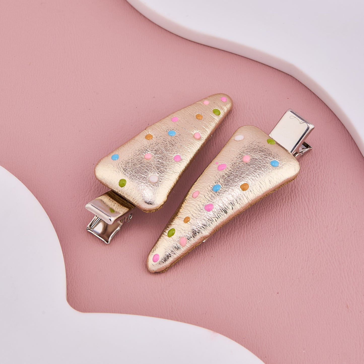 Golden Sprinkle Hair Clips for Baby Girls