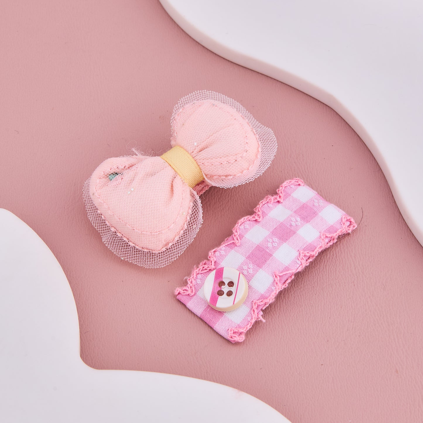 Pink Bow Baby Clips