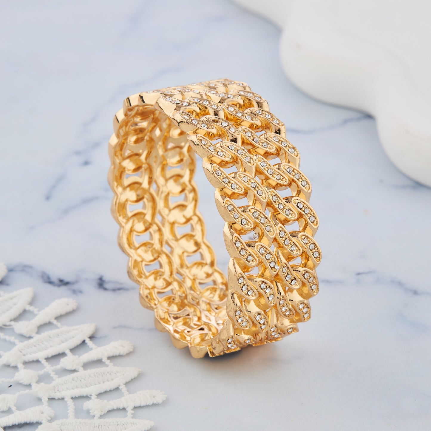 Luxe Spark Gold Diamond Bracelet
