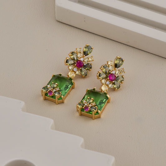 Emerald Bloom Crystal Drops