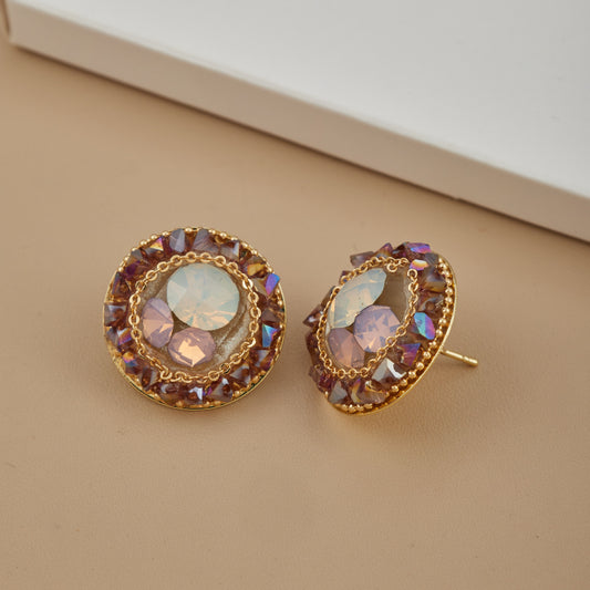 Elegant Crystal-Adorned Earrings