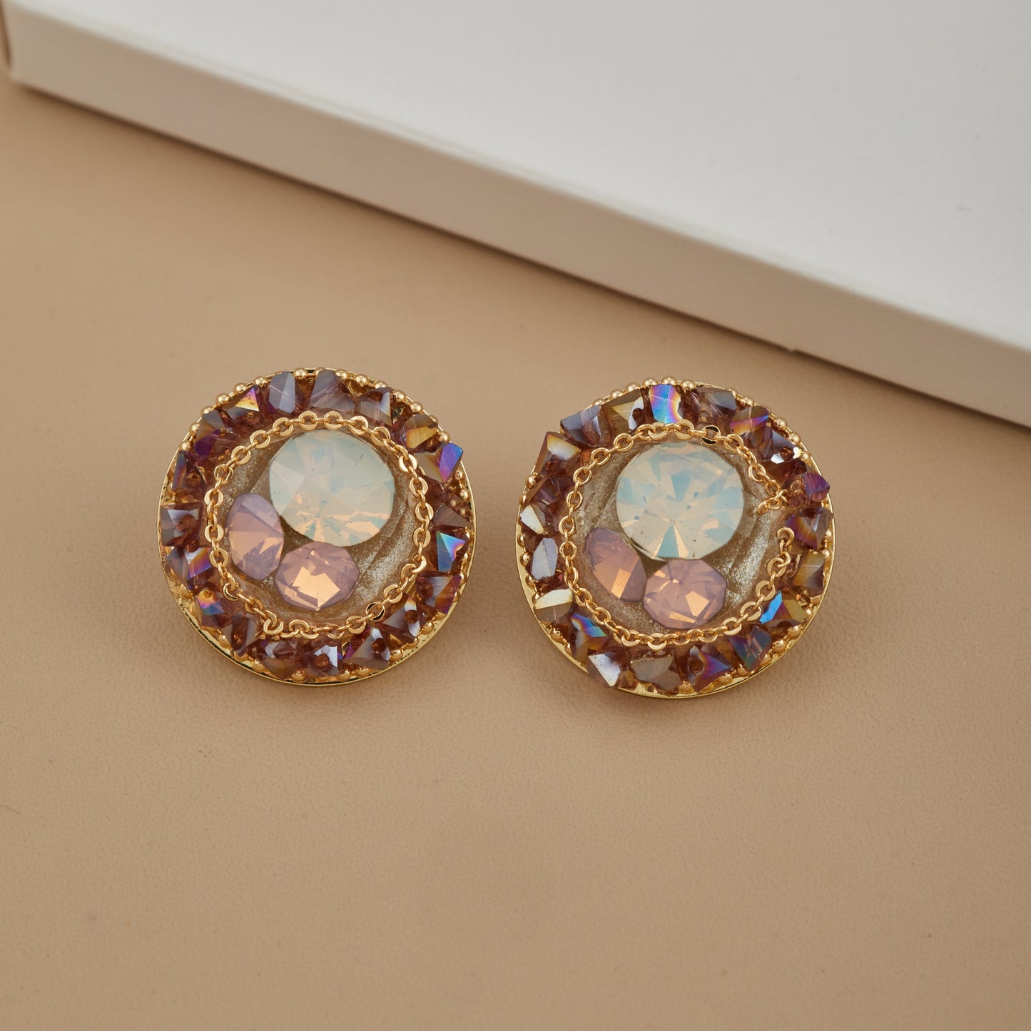 Elegant Crystal-Adorned Earrings