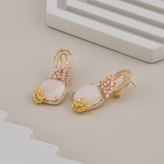 Blush Crystal Bloom Earrings