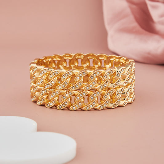 Luxe Spark Gold Diamond Bracelet