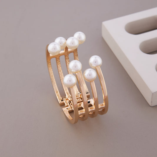 Golden Pearl Charm Bracelet