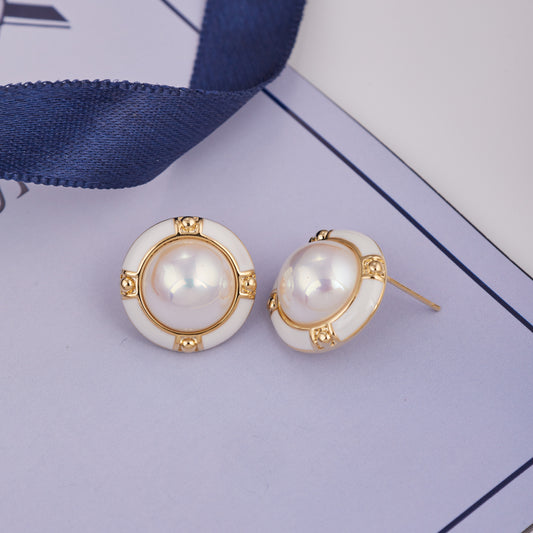 Intricate Earrings with Pearls and Gemstones