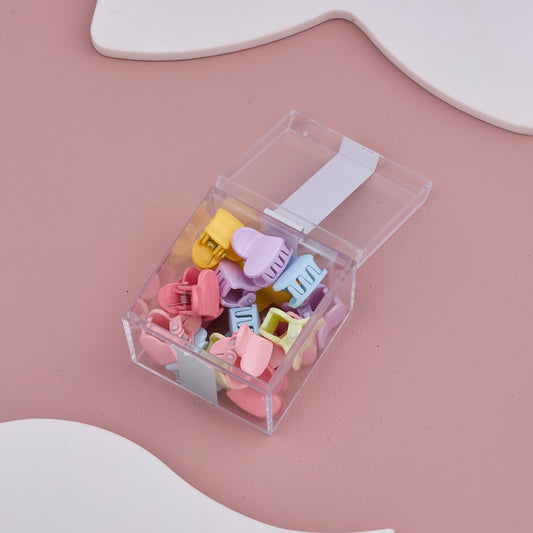 Colorful Heart Baby Hair Clips Set