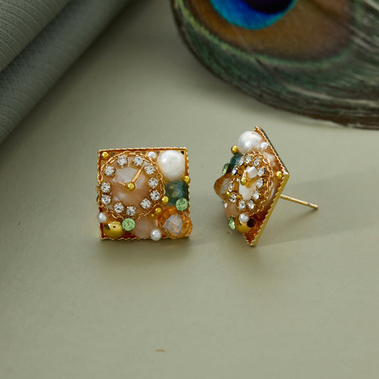 Handmade Pearl & Gemstone Earrings