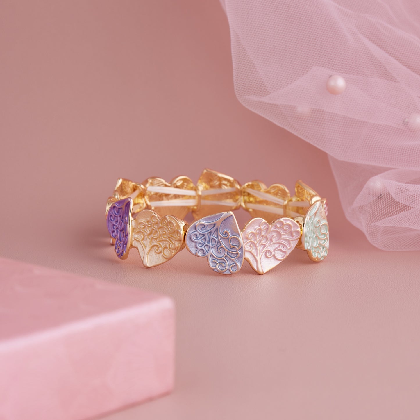 Heart-Shaped Meenakari Bracelet for Women