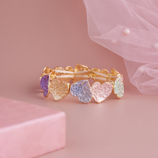 Heart-Shaped Meenakari Bracelet for Women