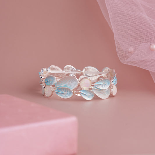 Blue Leaf Meenakari Bracelet for Women