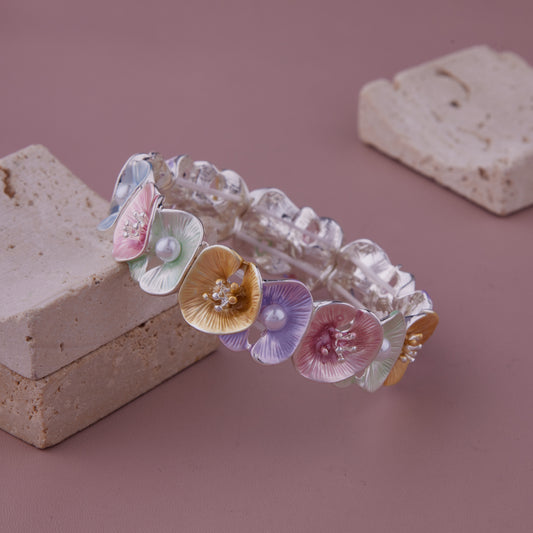 Pearl & Crystal Bling Bracelet for Women