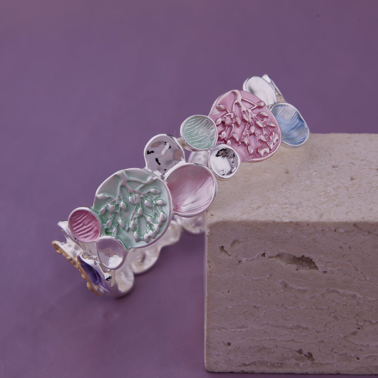 Silver-Plated Crystal & Diamond Bracelet for Women